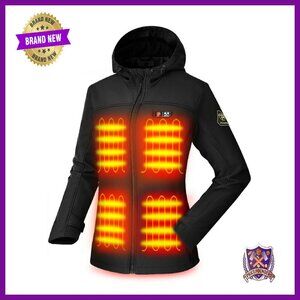 Women's Heated Jacket with 5 Heat Zones & Battery Pack - Winter Activewear